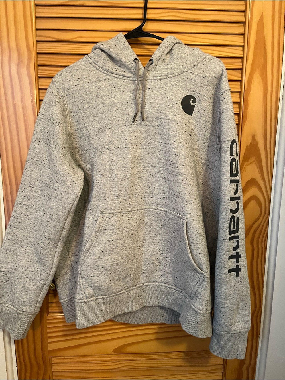 Carhartt Kid’s Heather Gray Logo Crewneck Hoodie
